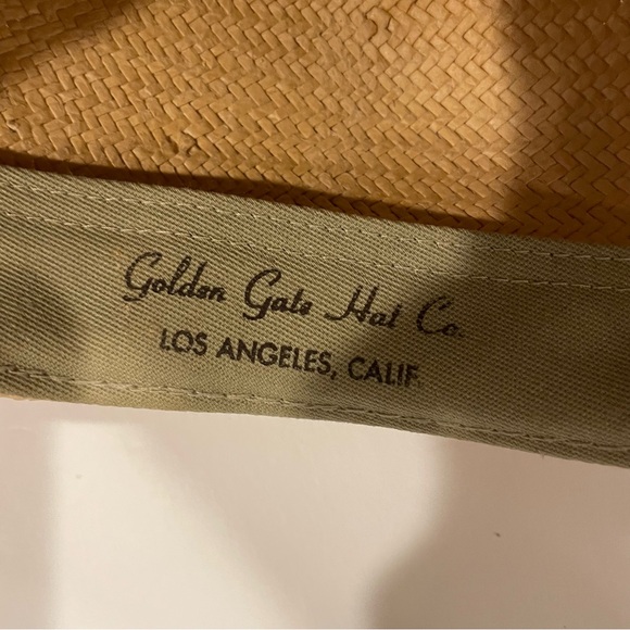 Awesome vintage Golden Gate Hat Co Los Angeles Thunderbird cowboy hat woven band - Picture 8 of 11